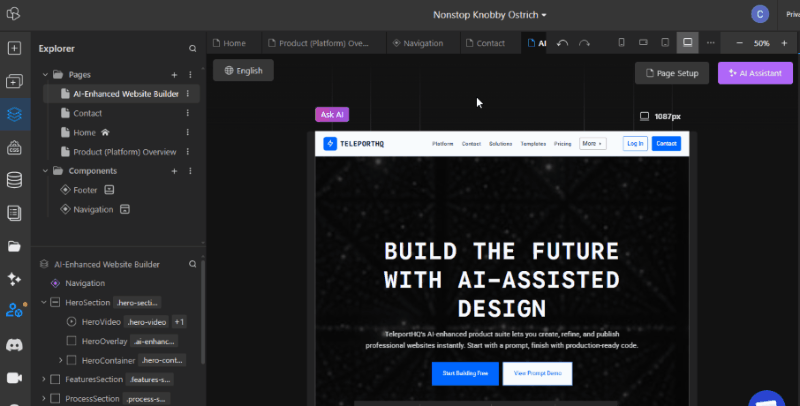 Animation of Automated navlinks feature